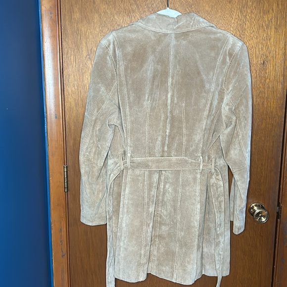Women’s XL Wilson’s Leather Suede Trench Coat - Picture 6 of 6